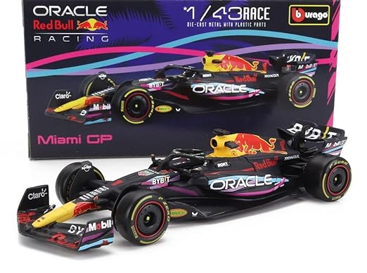 2023 Red Bull RB19 Miami GP Max Verstappen 1:43 Bburago Formula 1 diecast scale model car