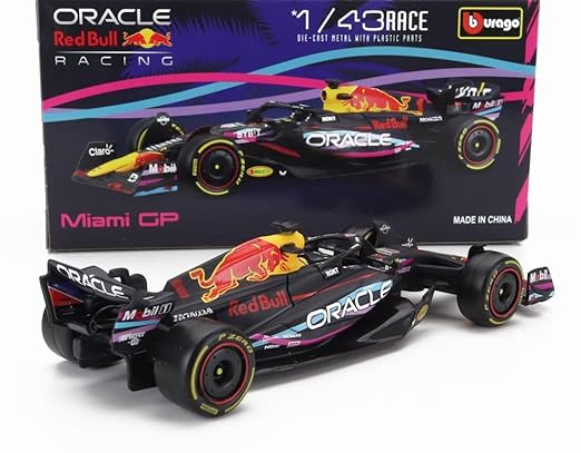 2023 Red Bull RB19 Miami GP Max Verstappen 1:43 Bburago Formula 1 diecast scale model car