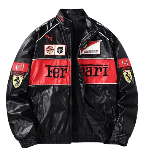 Ferrari Black Leather Jacket