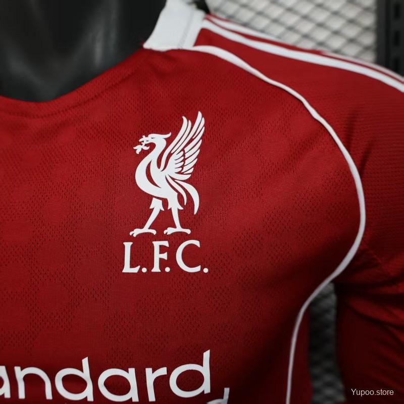 Liverpool Home 25/26 Player Version Full Sleeves