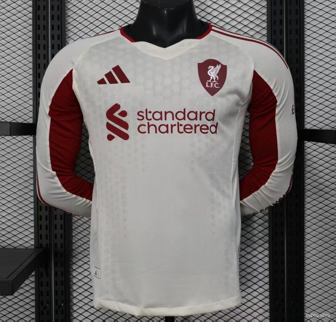Liverpool Away 25/26 Player Version Full Sleeves